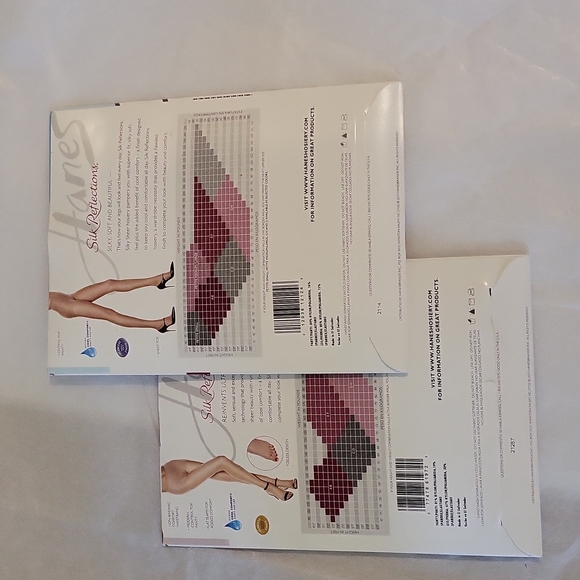 Hanes Silk Reflections Ultra Sheer Control Top and Control Top Toeless Size CD - Picture 6 of 9
